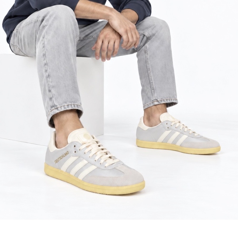 Adidas Samba DFB Deutschland Germany White Suede Mesh Sneakers JH5649 M12 117-09